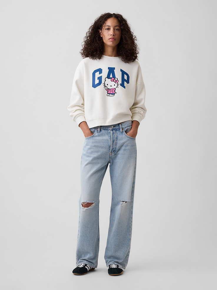 Image number 3 showing, Oversized Wedge Crewneck Sweatshirt