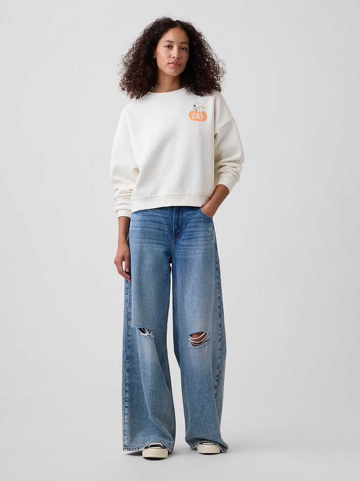 Image number 3 showing, Oversized Wedge Crewneck Sweatshirt