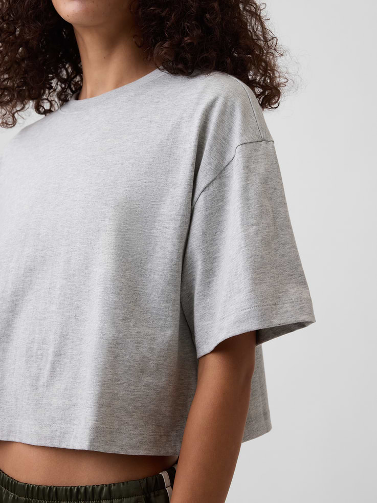 Image number 4 showing, Relaxed Cropped Crewneck T-Shirt