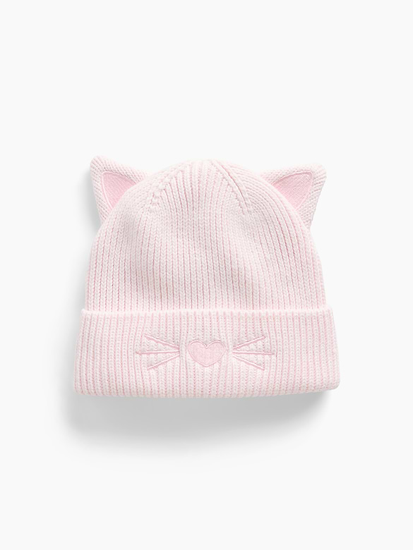Toddler Ribbed Cat Beanie