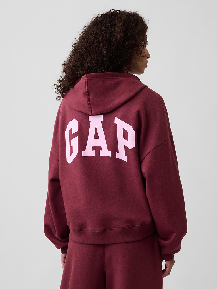 Image number 2 showing, Relaxed Gap Mini-Logo Cropped Hoodie