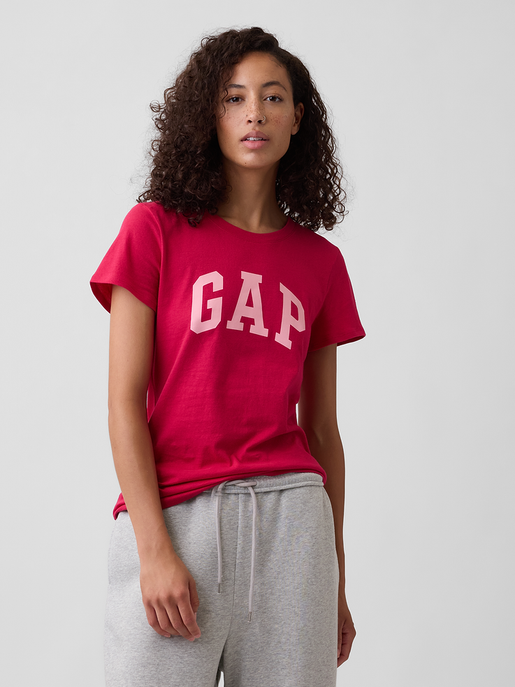 Image 1 of 5, Soft jersey knit., Short sleeves., Crewneck., Gap logo at front., Product #1179566