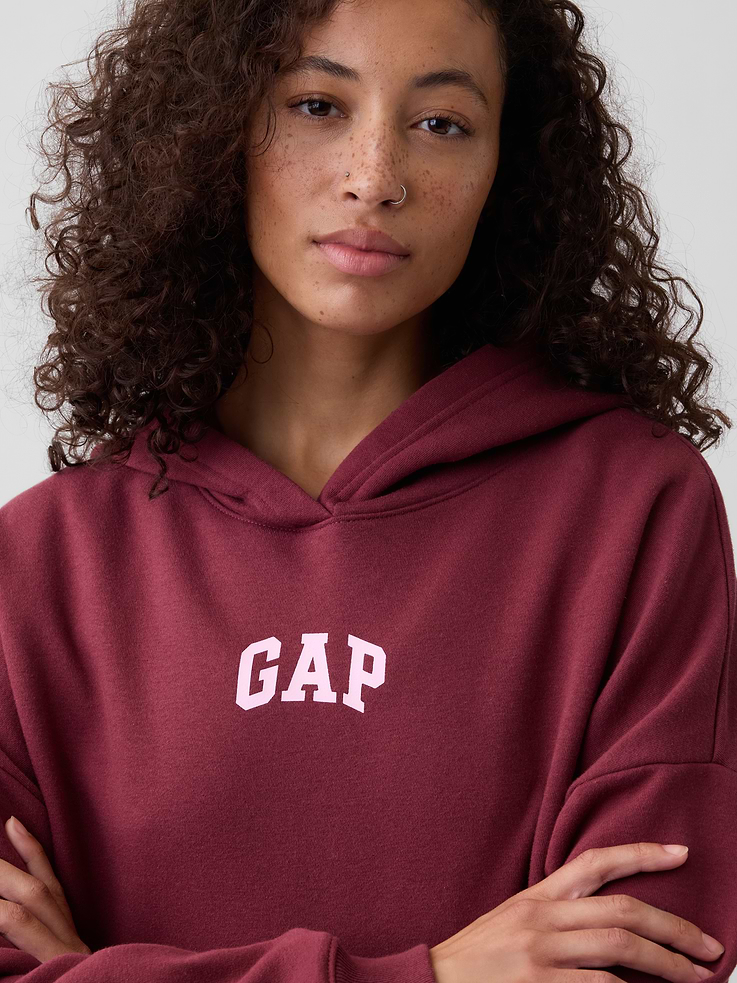 Image number 4 showing, Relaxed Gap Mini-Logo Cropped Hoodie