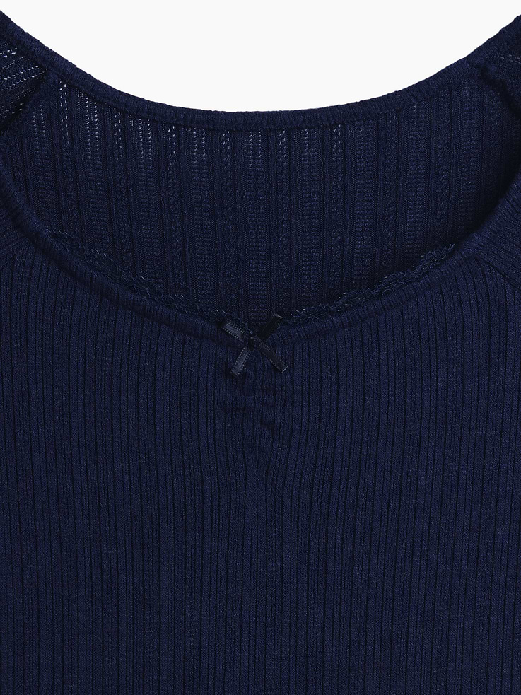 Image 5 de 5, Robe côtelée en tricot pointelle pour Enfant