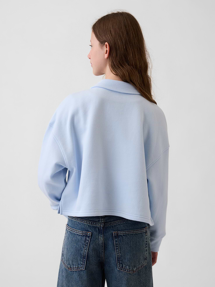 Image 4 of 6, Kids VintageSoft Oversized Quarter-Zip Pullover