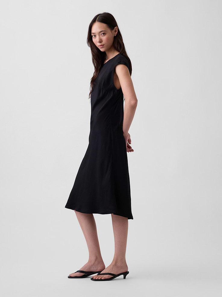 Image 3 of 5, Cap-Sleeve Knee-Length Dress