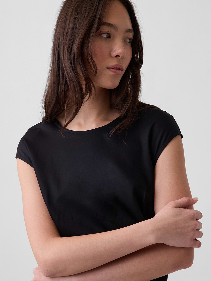 Image 4 of 5, Cap-Sleeve Knee-Length Dress