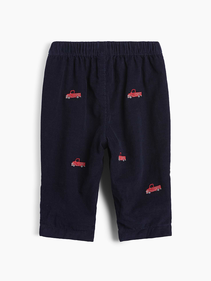 Image 2 of 3, Baby Corduroy Embroidered Pull-On Pants