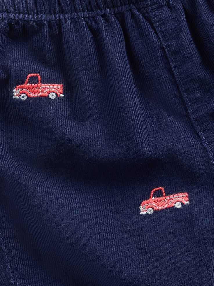 Image 3 of 3, Baby Corduroy Embroidered Pull-On Pants