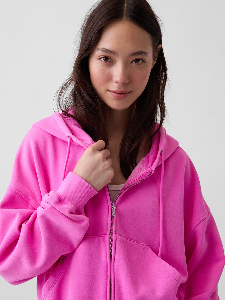 Image number 4 showing, VintageSoft Wedge Zip Hoodie
