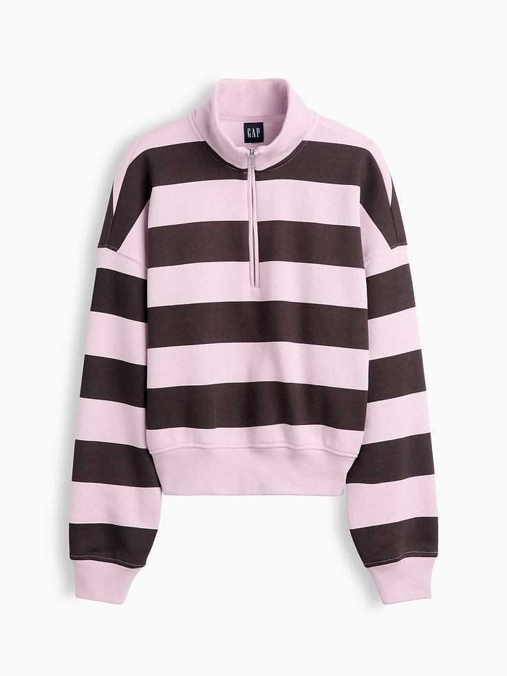 Image number 5 showing, VintageSoft Oversized Half-Zip Wedge Pullover