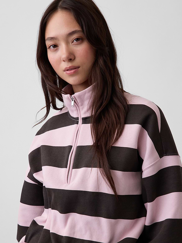 VintageSoft Oversized Half-Zip Wedge Pullover