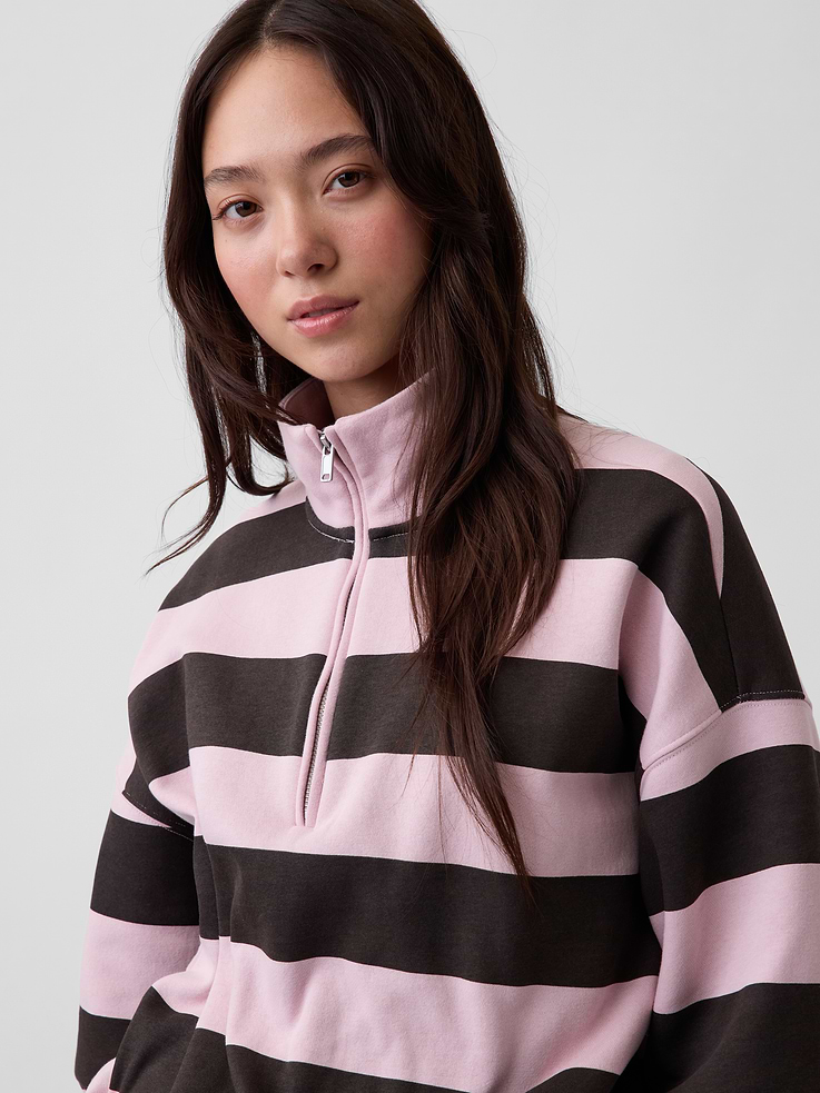 Image number 4 showing, VintageSoft Oversized Half-Zip Wedge Pullover