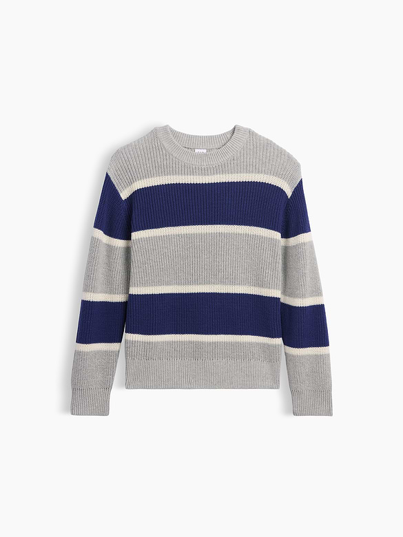 100% Cotton Relaxed Shaker Sweater