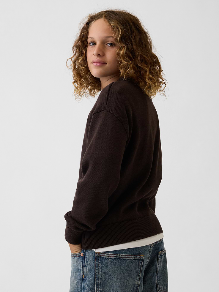 Image number 3 showing, 100% Cotton Relaxed Shaker Sweater