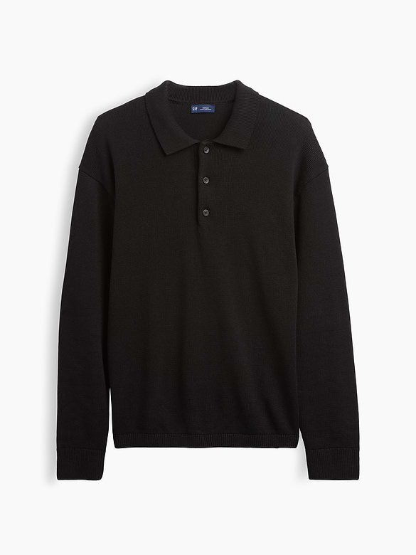 Relaxed Polo Sweater