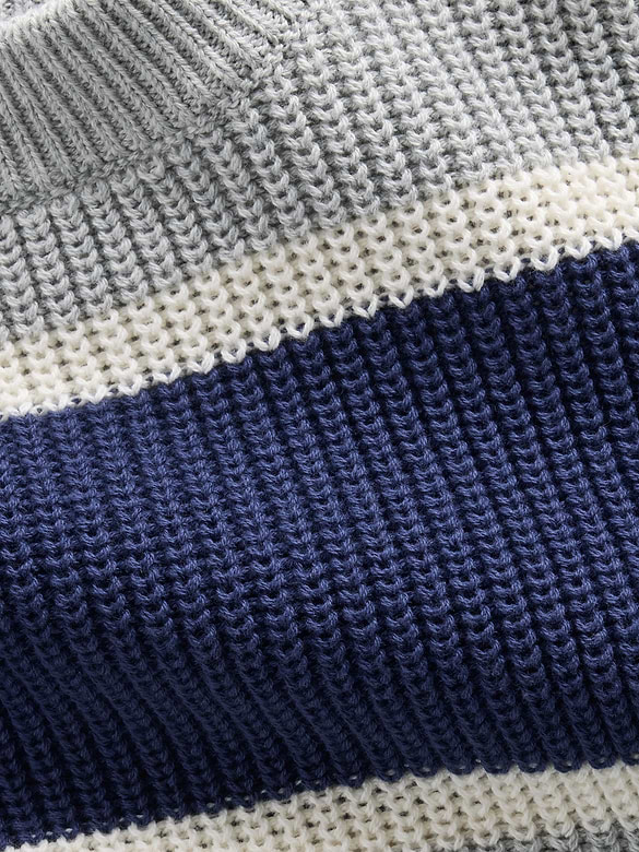 100% Cotton Relaxed Shaker Sweater
