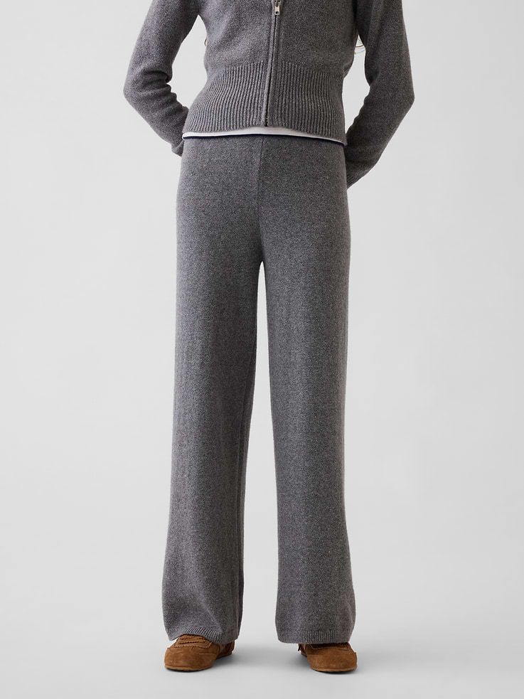 Image number 3 showing, Kids CashSoft Wide-Leg Sweater Pants