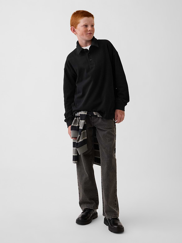 Kids Heavyweight Relaxed Polo Shirt