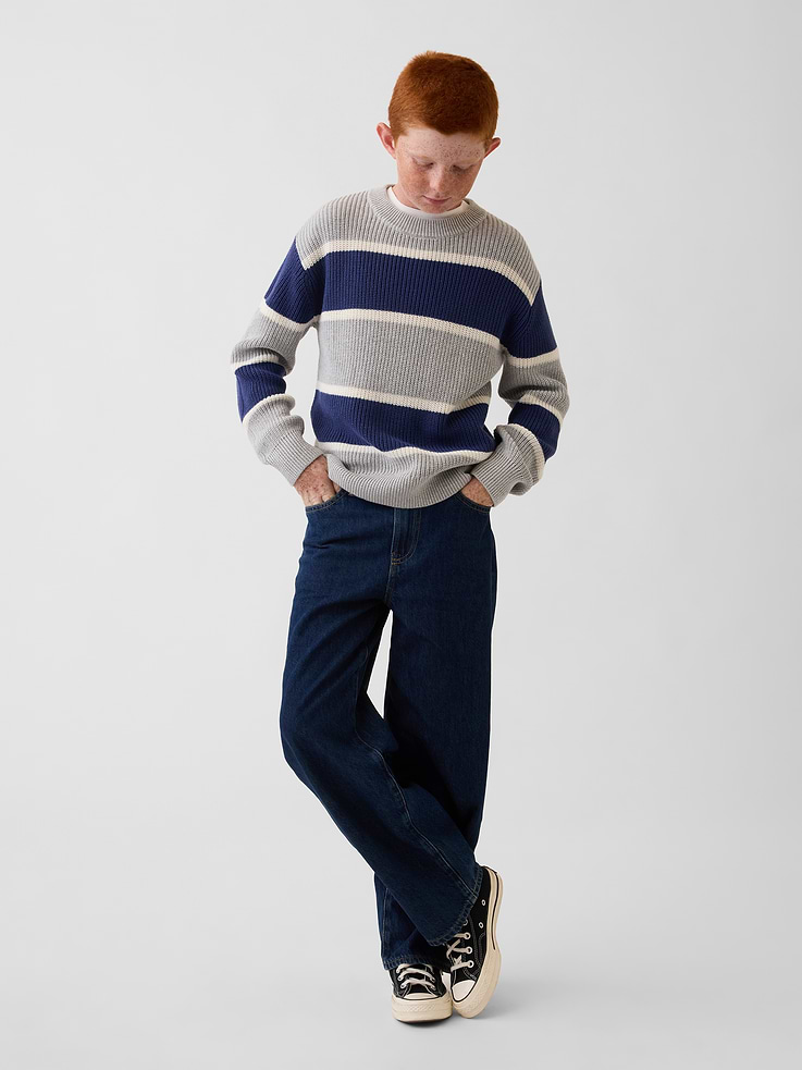 Image number 4 showing, 100% Cotton Relaxed Shaker Sweater