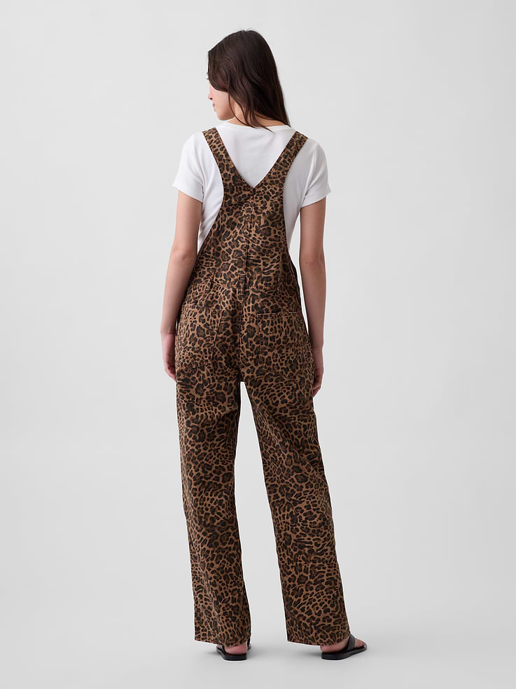 Image number 2 showing, Leopard Print Loose Overalls