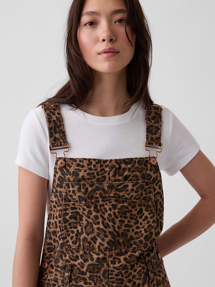 Image number 4 showing, Leopard Print Loose Overalls