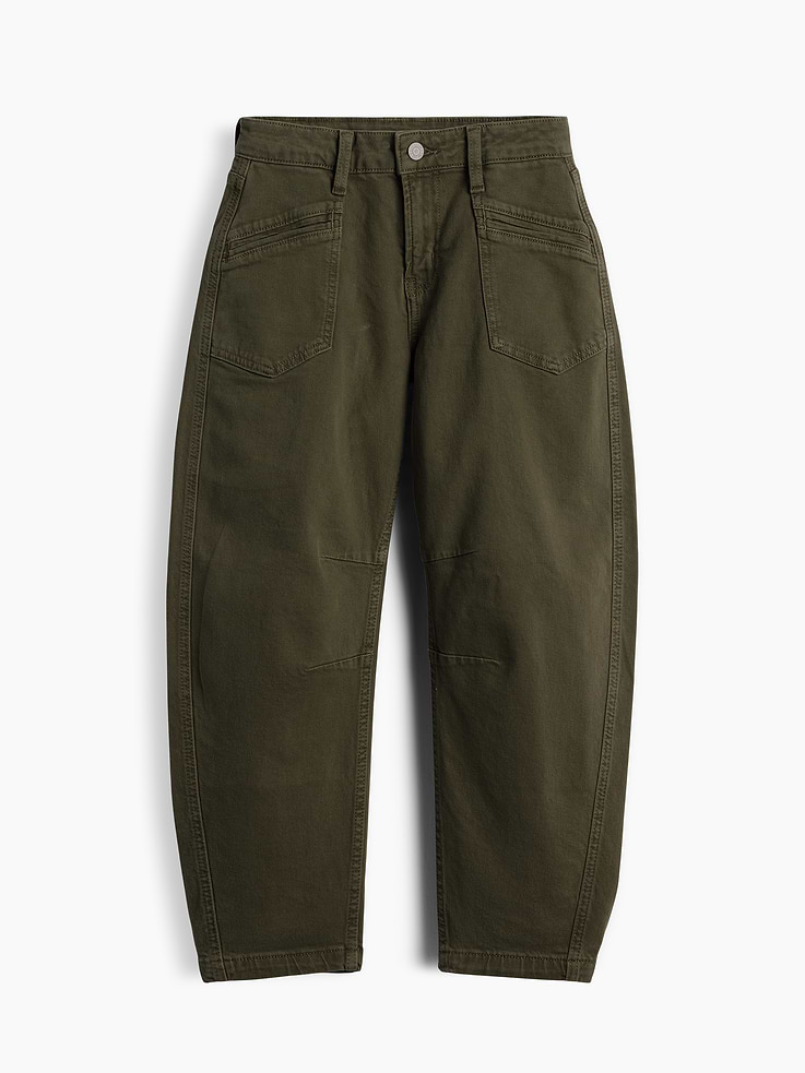 Image number 2 showing, Kids High Rise Barrel Jeans