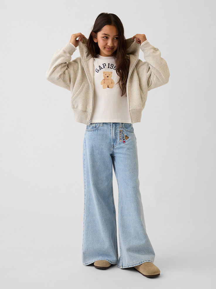 Image number 5 showing, Kids Low Rise Embroidered I Heart NY Baggy Jeans