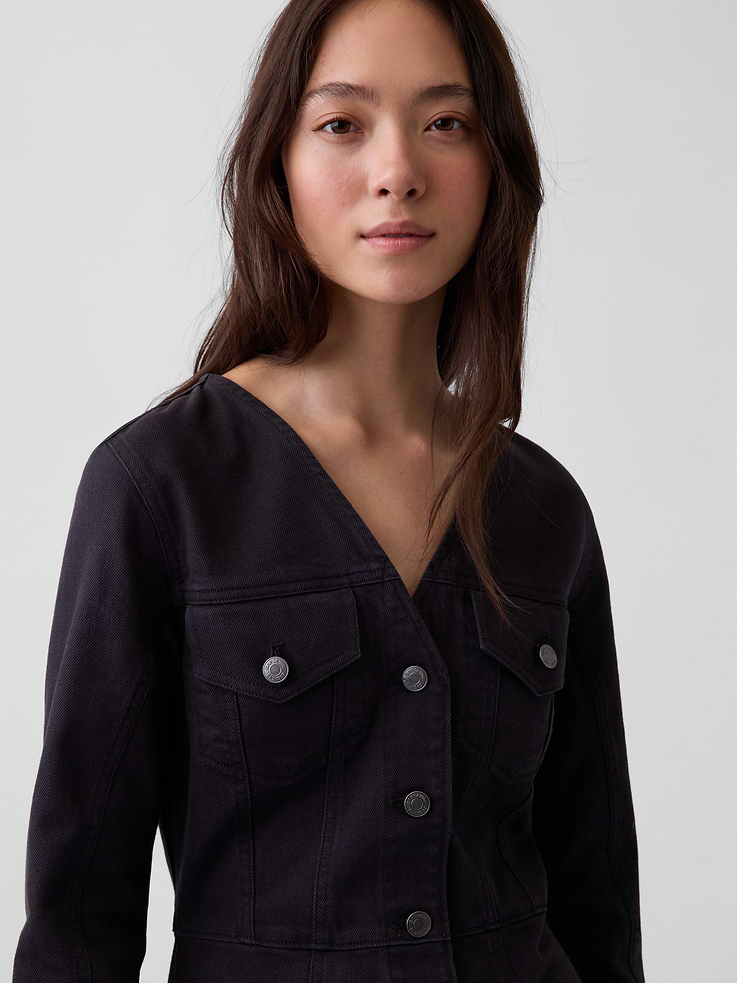 Image number 4 showing, V-Neck Button-Front Mini Dress
