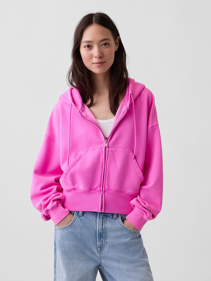Image number 1 showing, VintageSoft Wedge Zip Hoodie