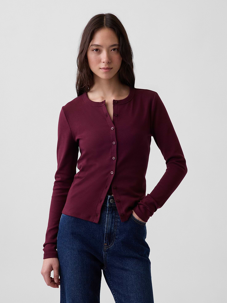 Image number 1 showing, Modern Crewneck Cardigan