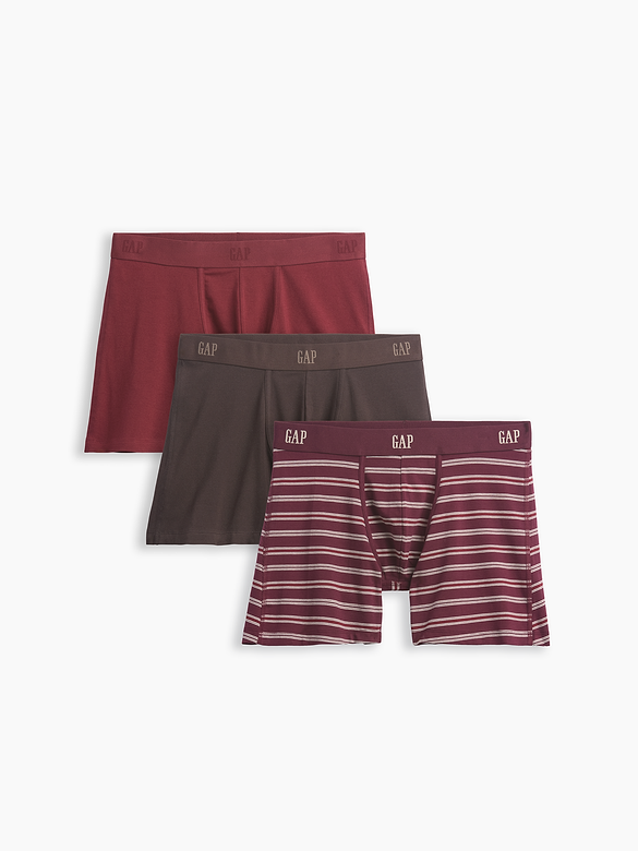 5" Organic Stretch Cotton Boxer Briefs (3-Pack)