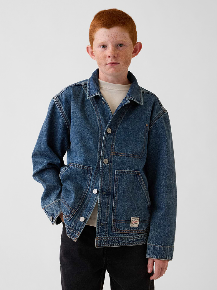 Image number 1 showing, Kids Denim Chore Jacket