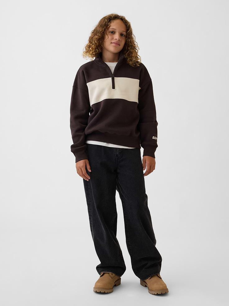 Image number 3 showing, Kids VintageSoft Quarter-Zip Pullover
