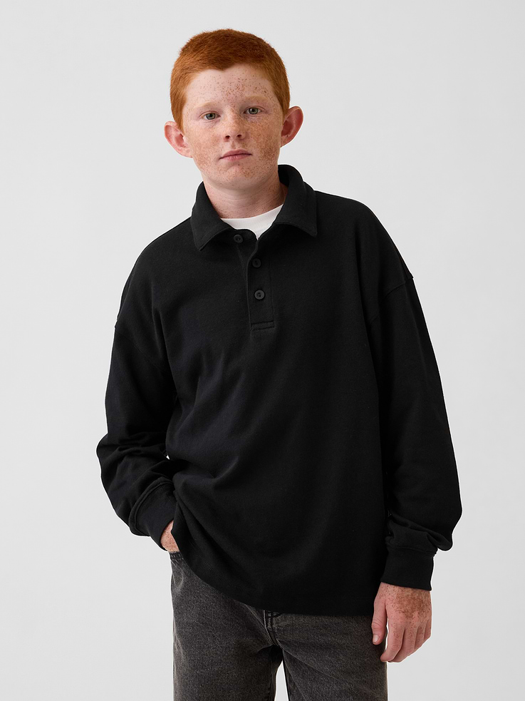 Image number 1 showing, Kids Heavyweight Relaxed Polo Shirt