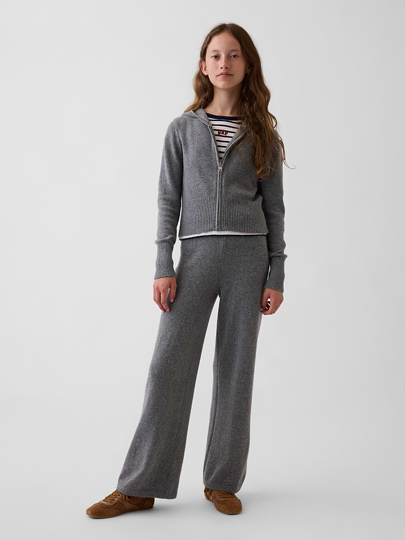 Kids CashSoft Wide-Leg Sweater Pants