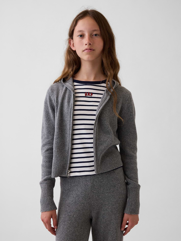 Image number 1 showing, Kids CashSoft Zip Sweater Hoodie