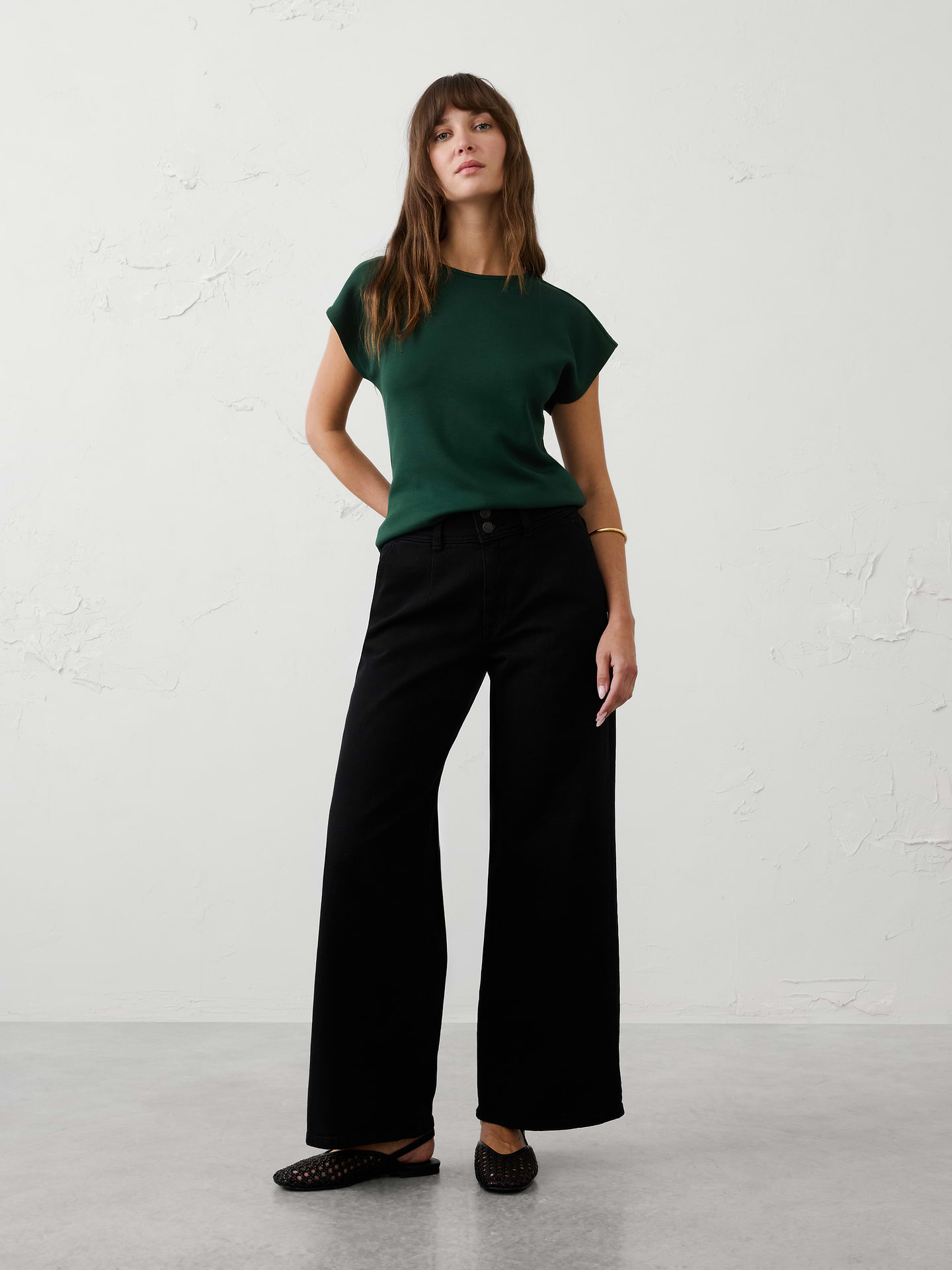 Image number 1 showing, Soft Touch Cap-Sleeve Top