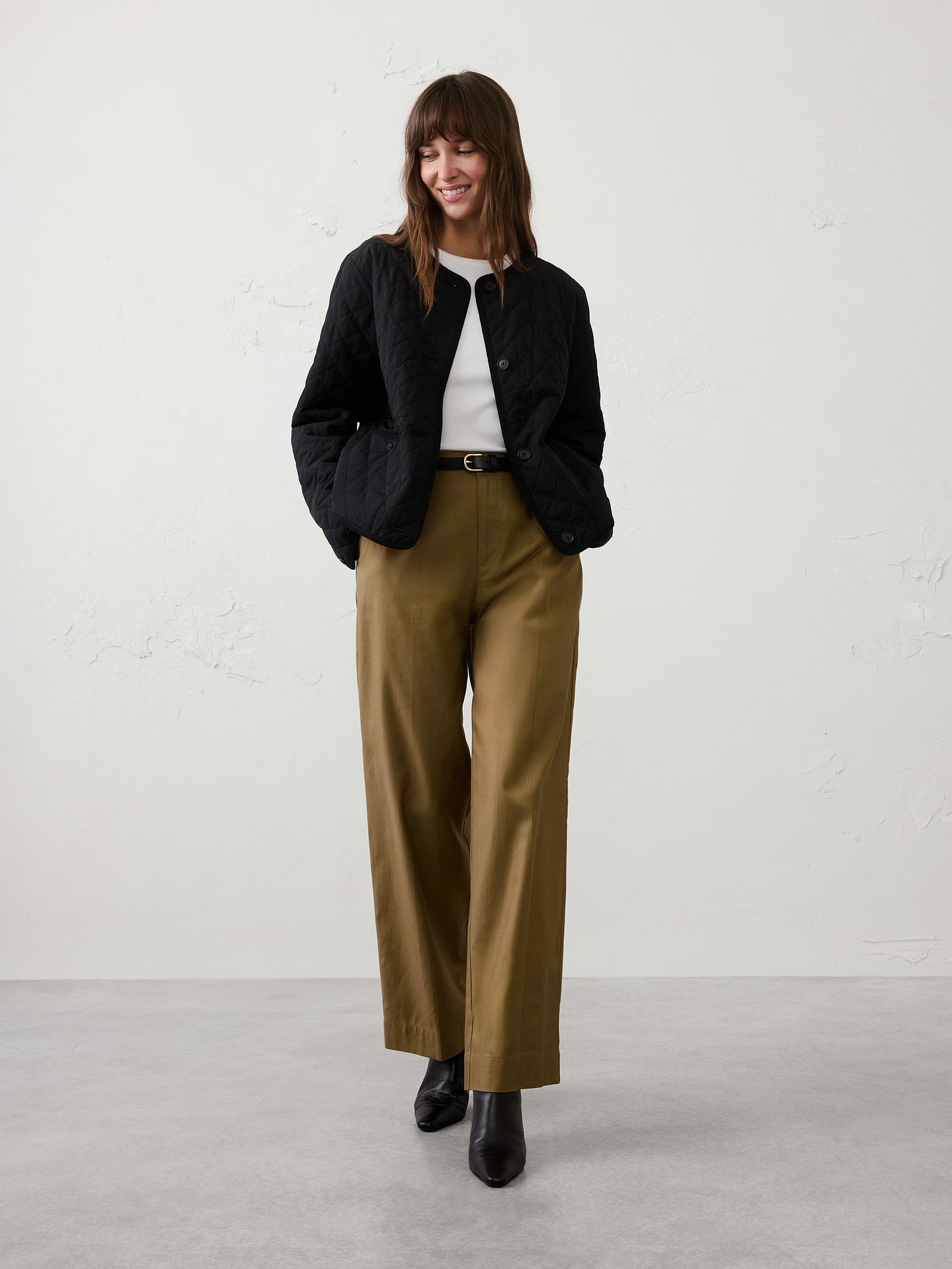 Image number 1 showing, Quilted Cropped Jacket