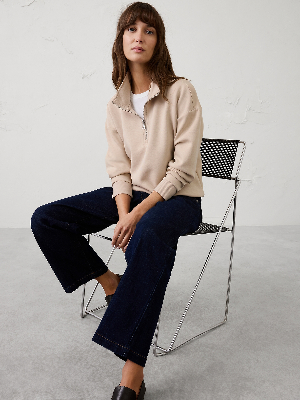 Lightweight Weekender Quarter-Zip Sweatshirt | Banana Republic Factory