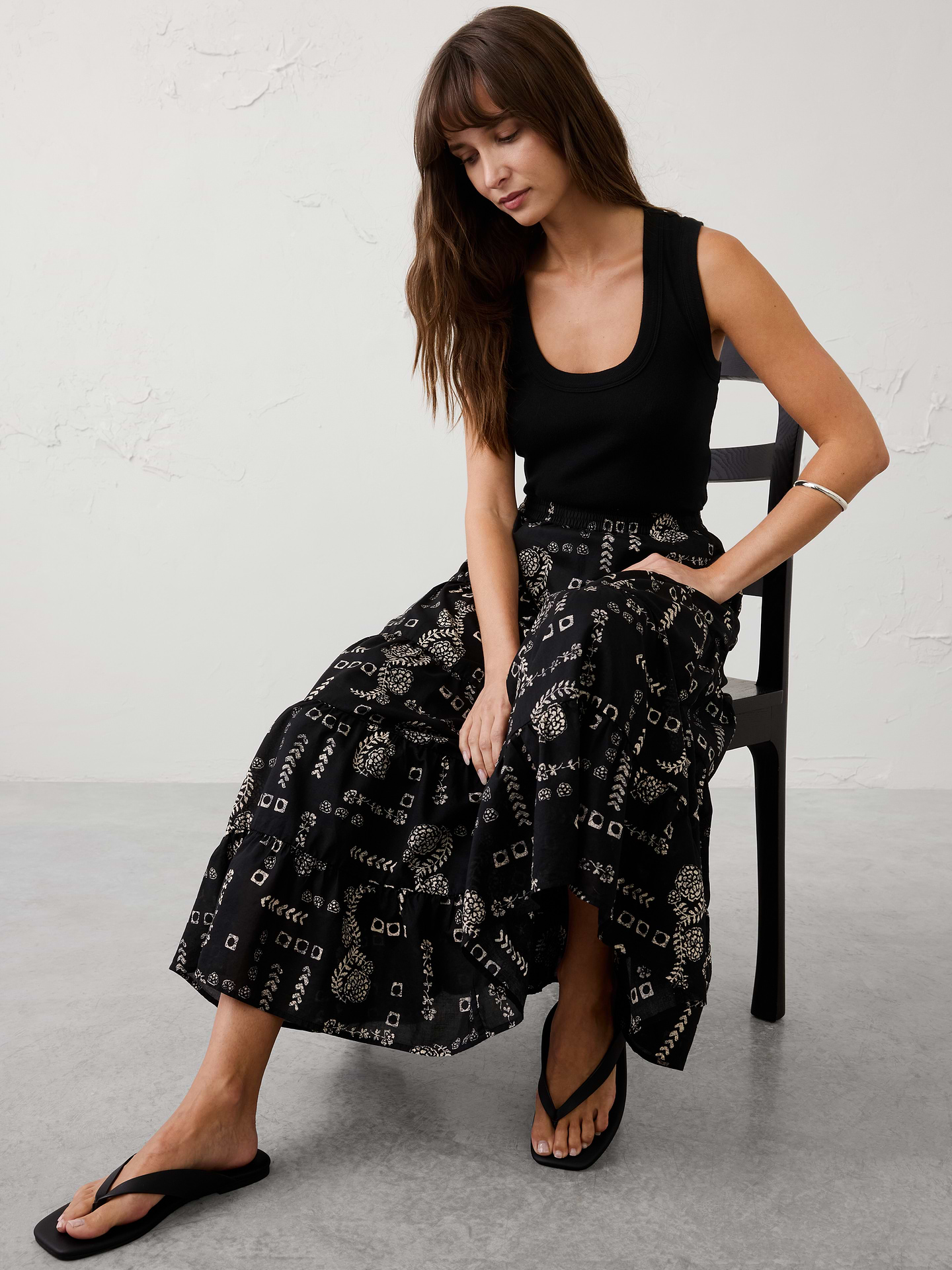 Image number 3 showing, Tiered Maxi Skirt