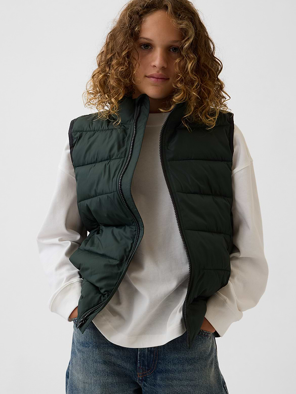 Kids Recycled Lightweight Puffer Vest