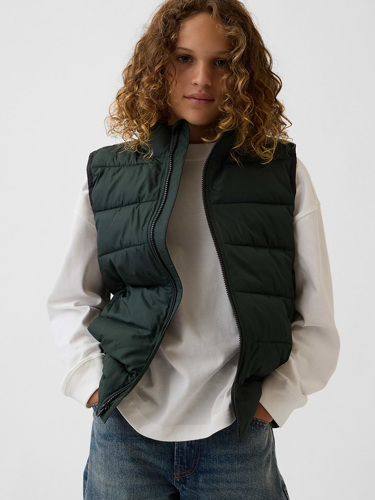 Image number 1 showing, Kids Recycled Lightweight Puffer Vest