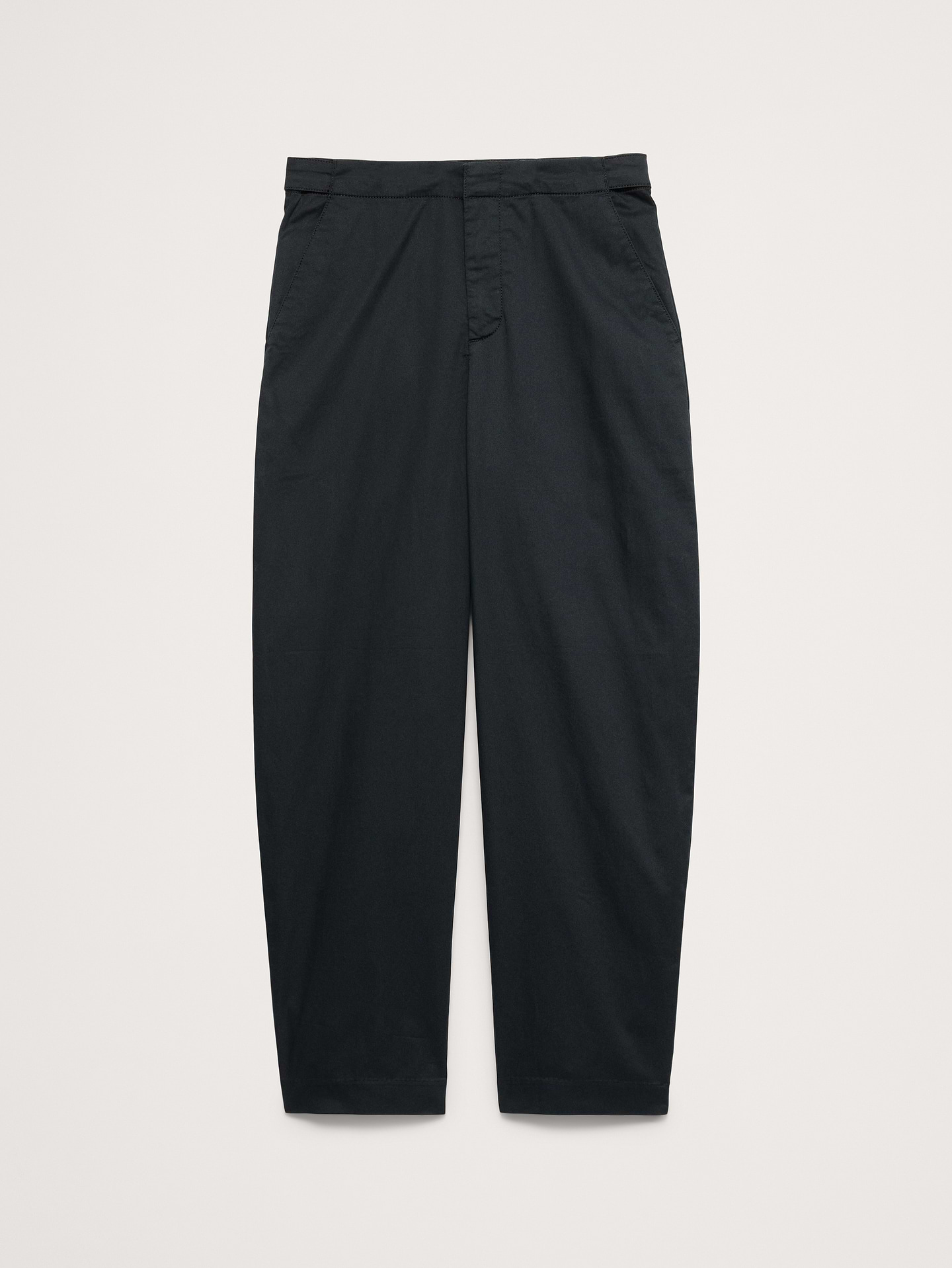 Image number 4 showing, Barrel-Leg High-Rise Twill Pleated Utility Pant