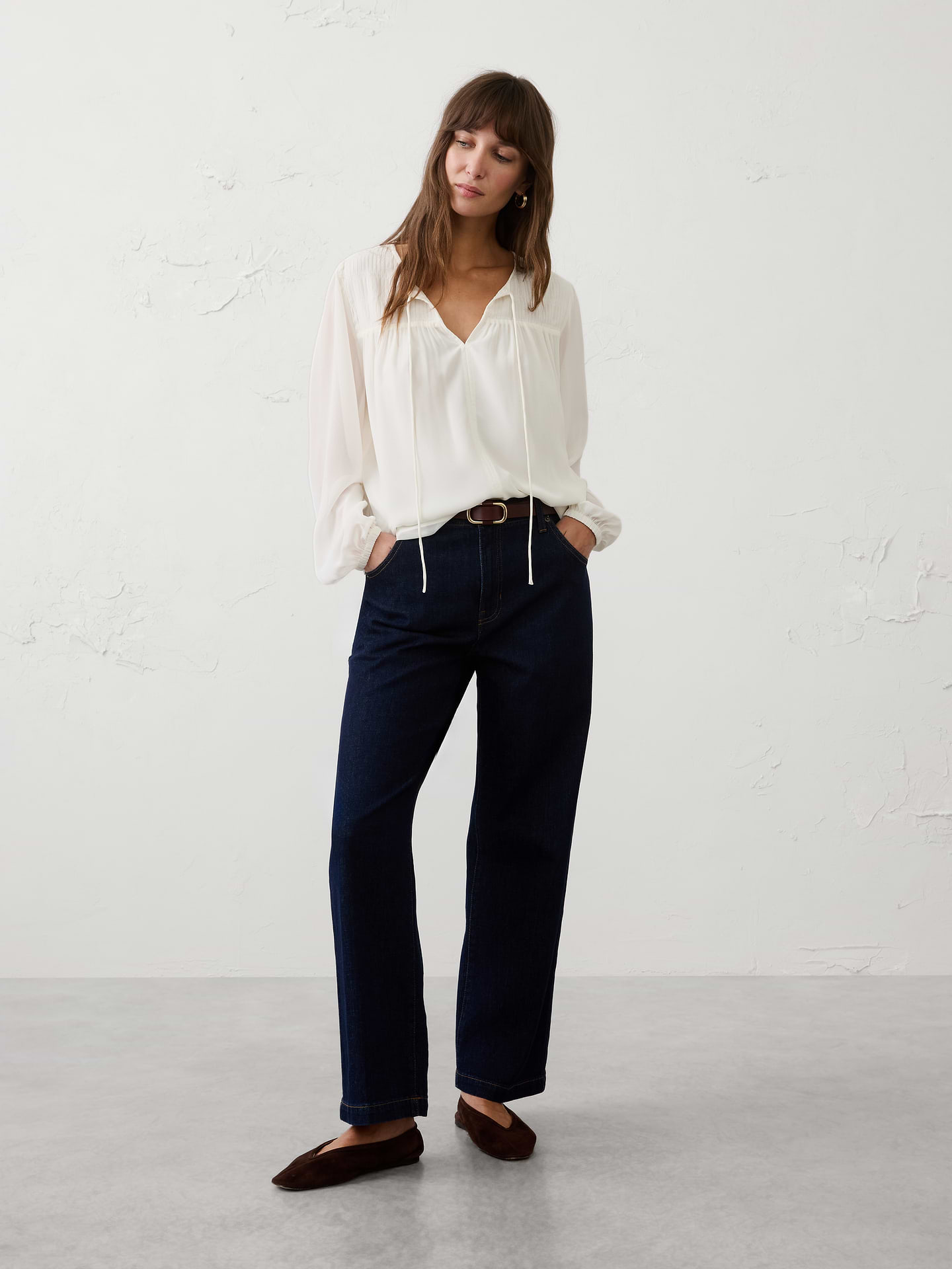 Image number 1 showing, Chiffon Pleat-Release Blouse