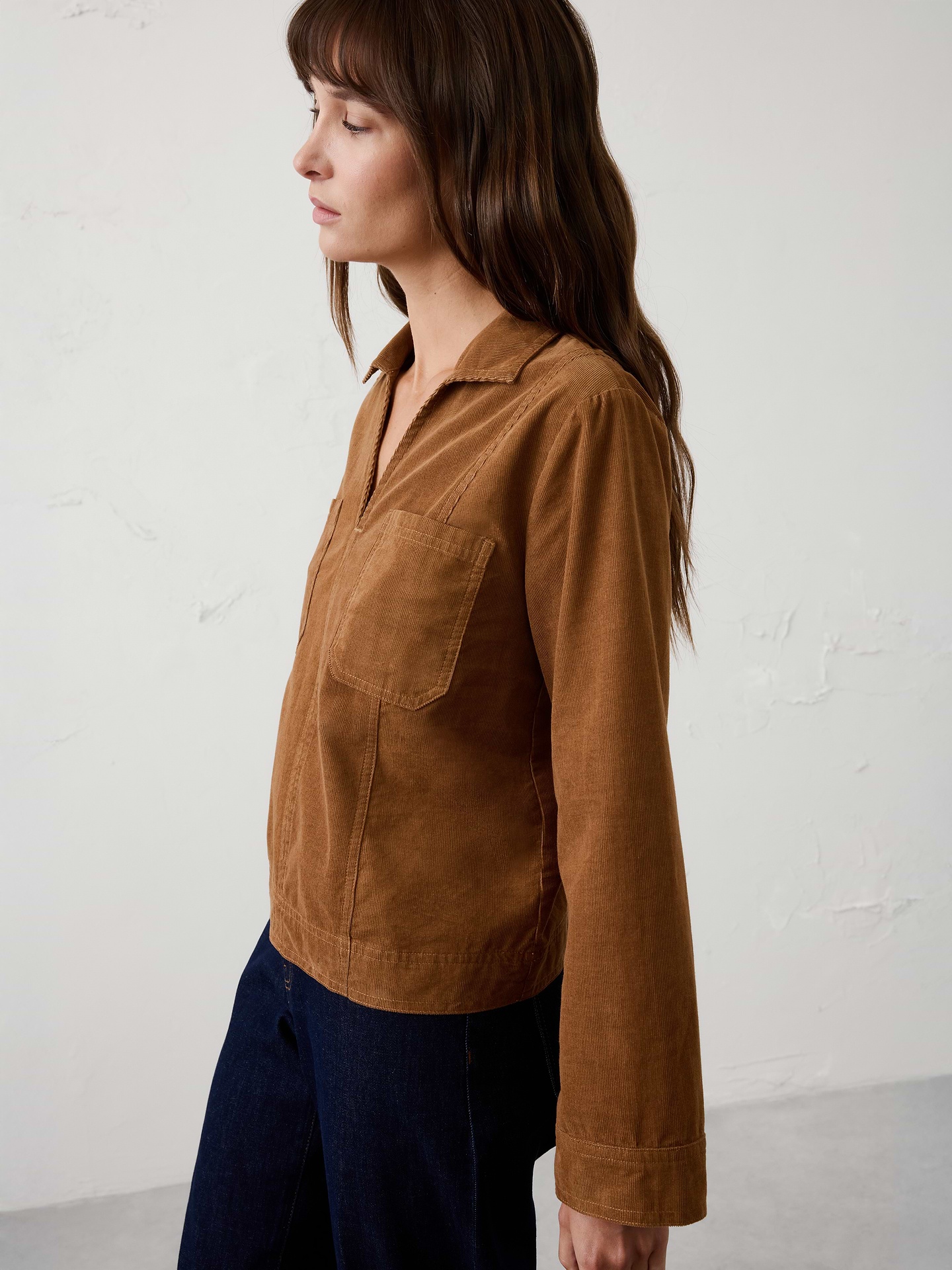 Image number 3 showing, Collared Corduroy Popover Shirt