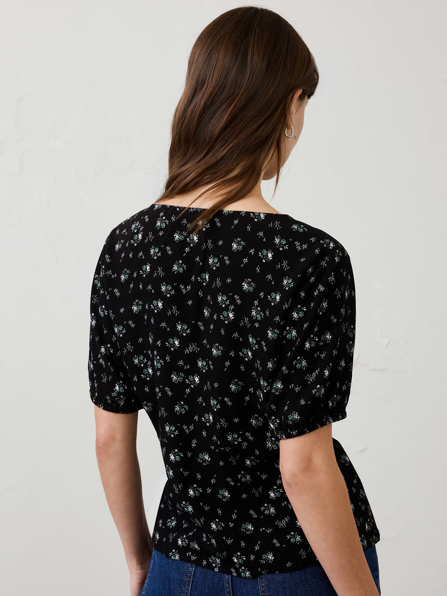 Image number 2 showing, Tie‑Front Peplum Top