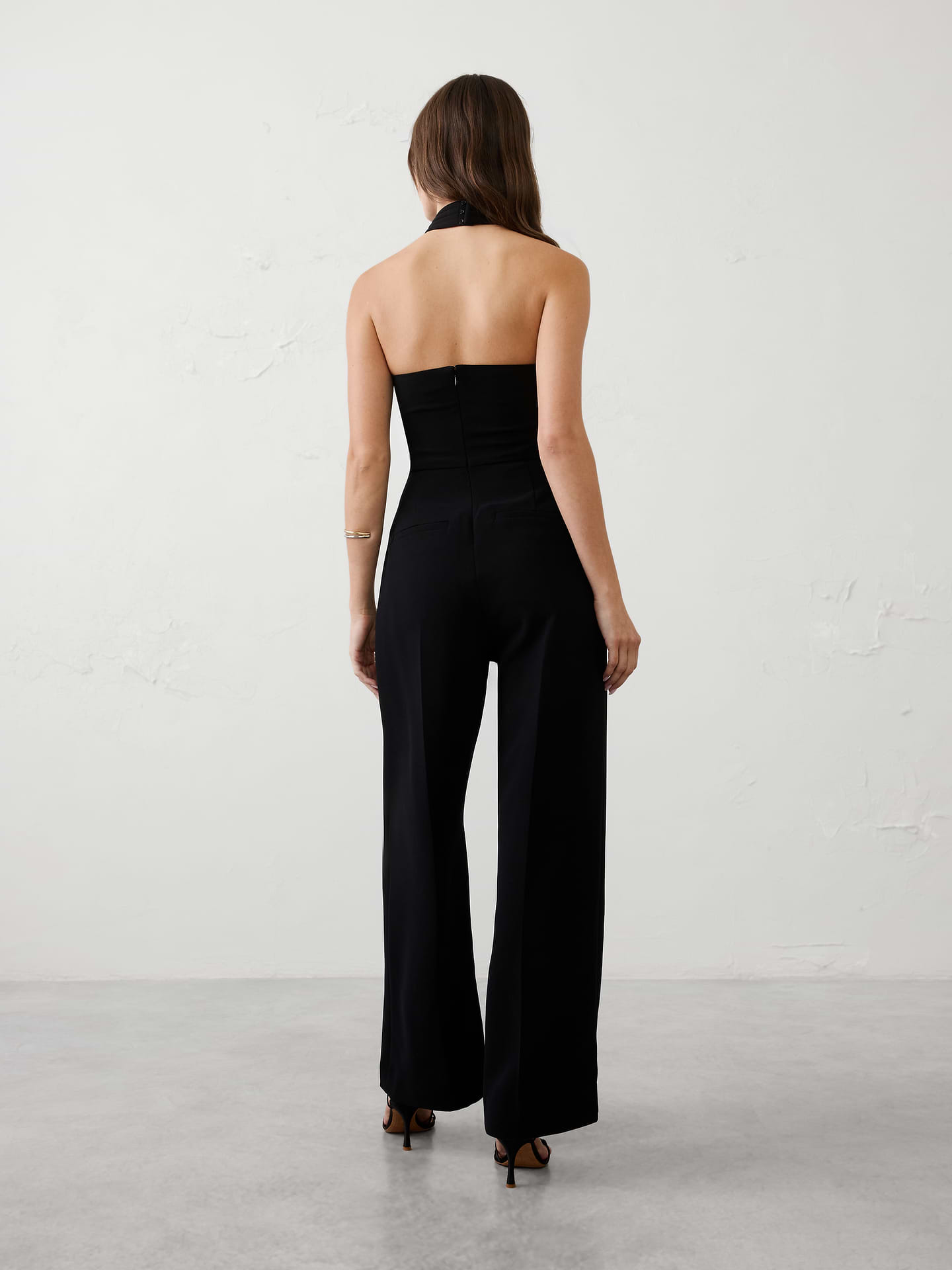 Image number 2 showing, Tailored Crossed-Halter Jumpsuit