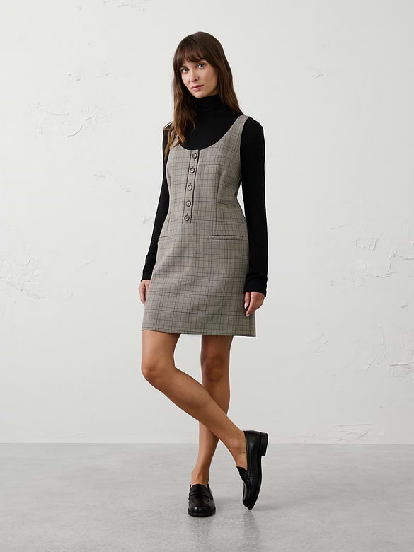 Layering Menswear Mini Shift Dress
