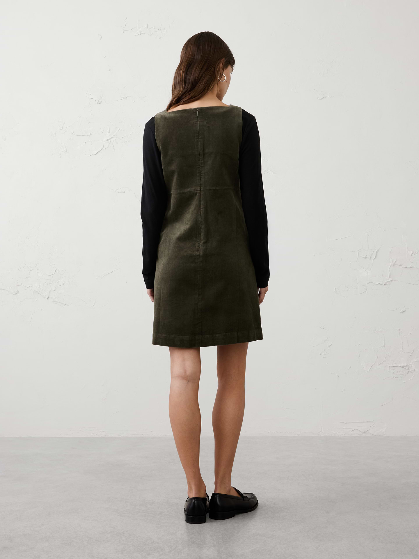 Image number 2 showing, Corduroy Empire Square-Neck Mini Dress